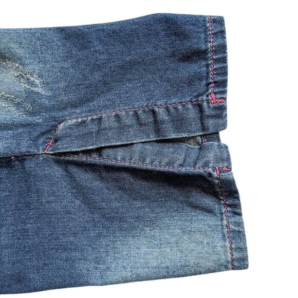 Rare 2006 DOLCE&GABBANA D&G Distressed Barbie Pink Stitch Bush Pant Capris Sz 24 - Picture 7 of 8